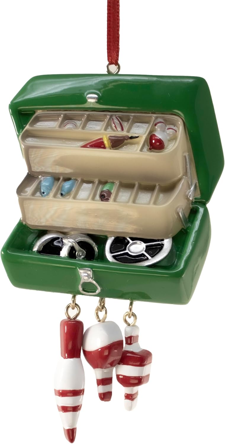 Kurt S. Adler Mini Green Tackle Box - Festive Ornament!