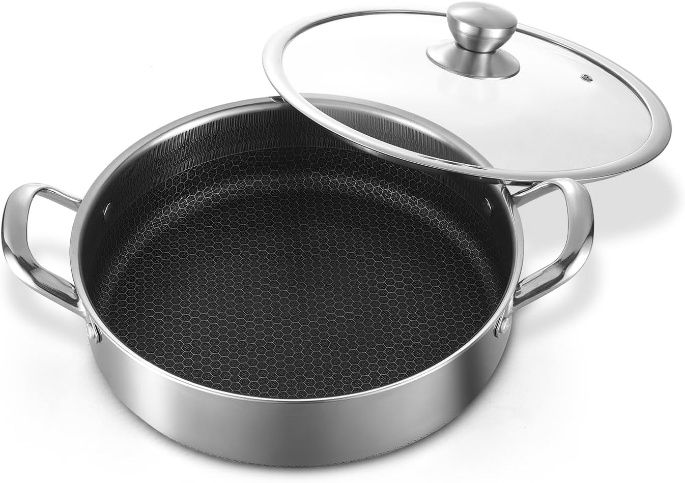 10 Inch Nonstick Deep Frying Pan for Healthy Cooking Needs
