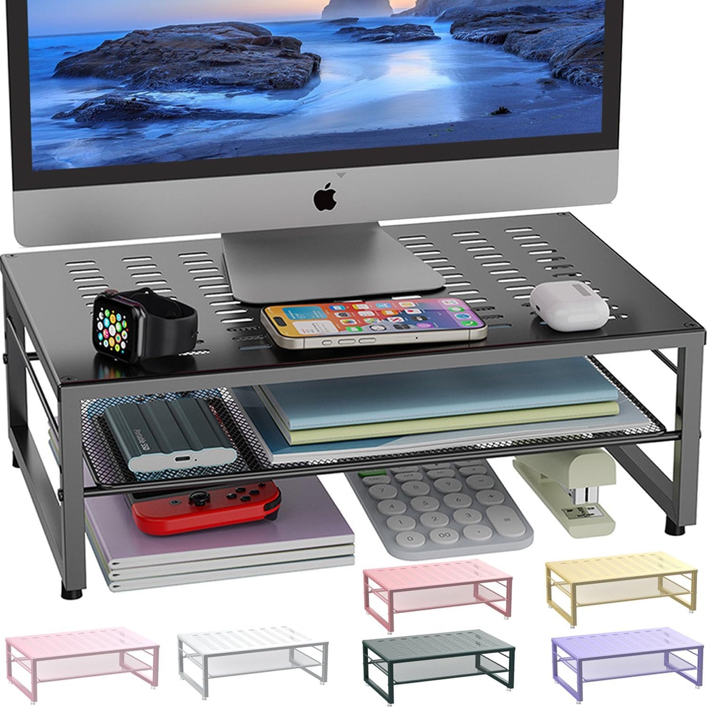 Gianotter 2-Tier Monitor Stand: Streamline Workspace