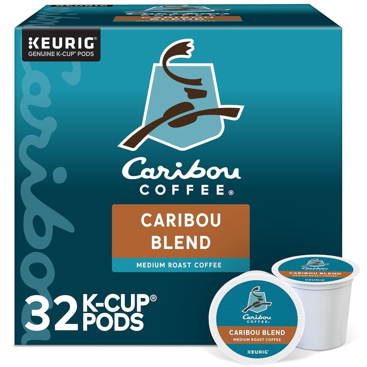 Caribou Coffee Blend - 32 Count Pods for Smooth Sips