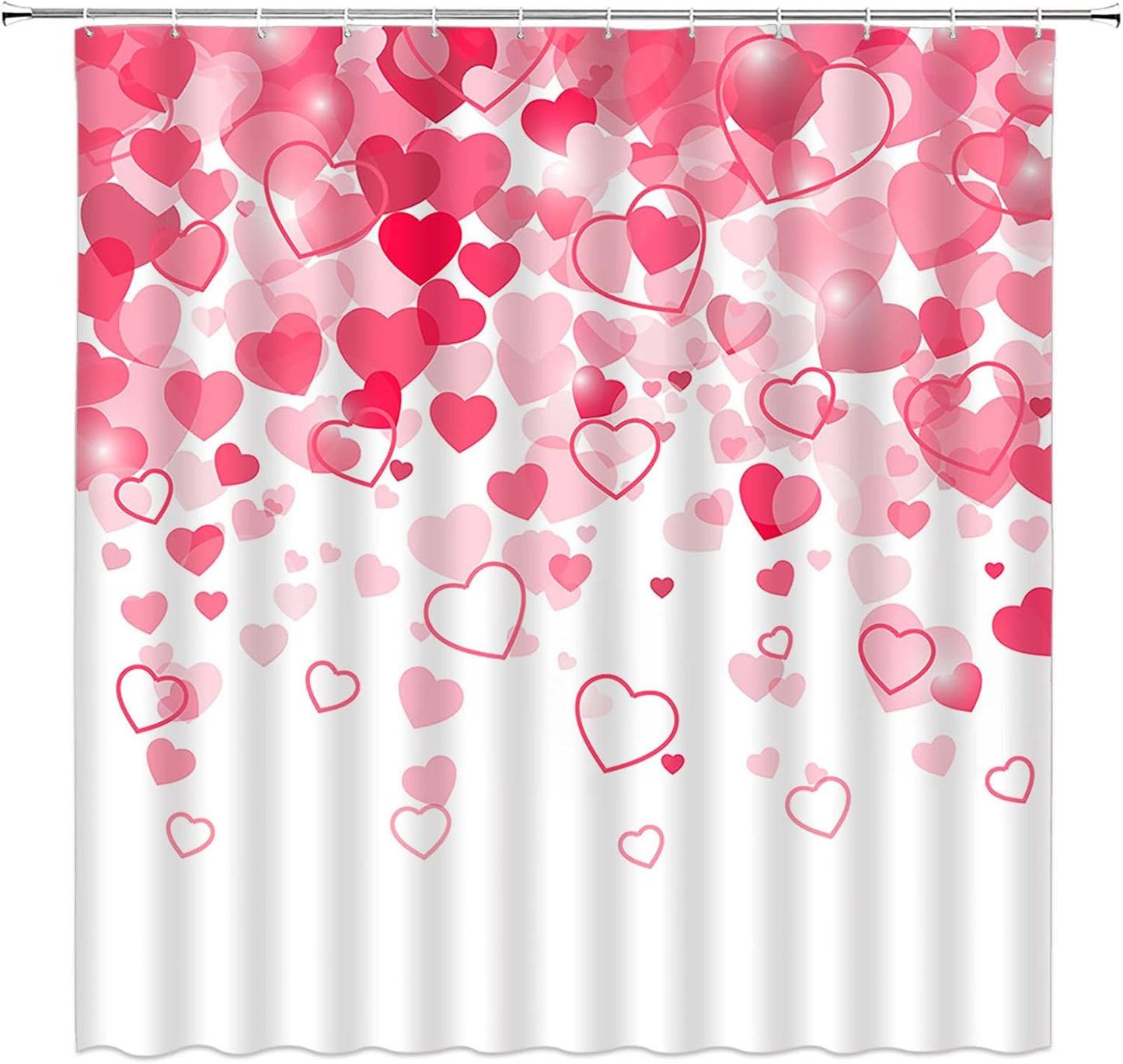 Romantic Heart Shower Curtain for Sweet Valentine's Vibes