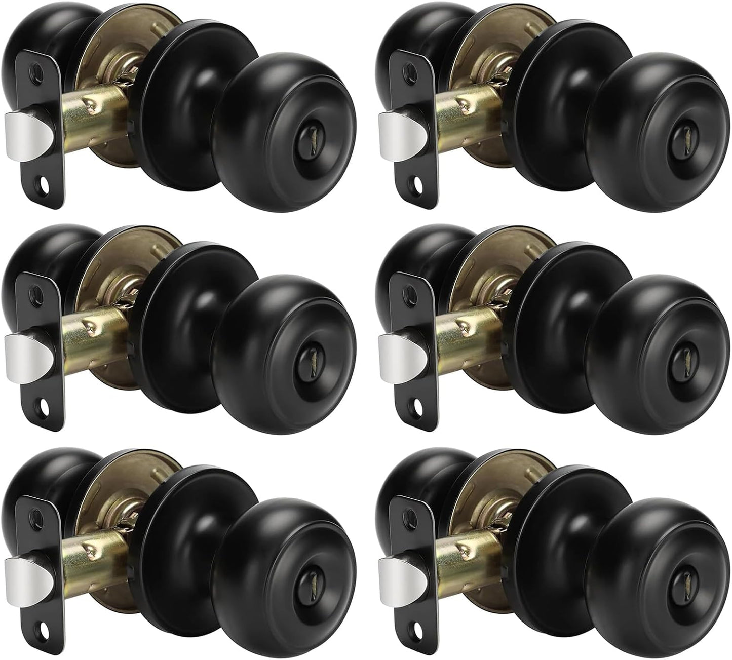 Haidms Matte Black Door Knobs for Interior Privacy Needs