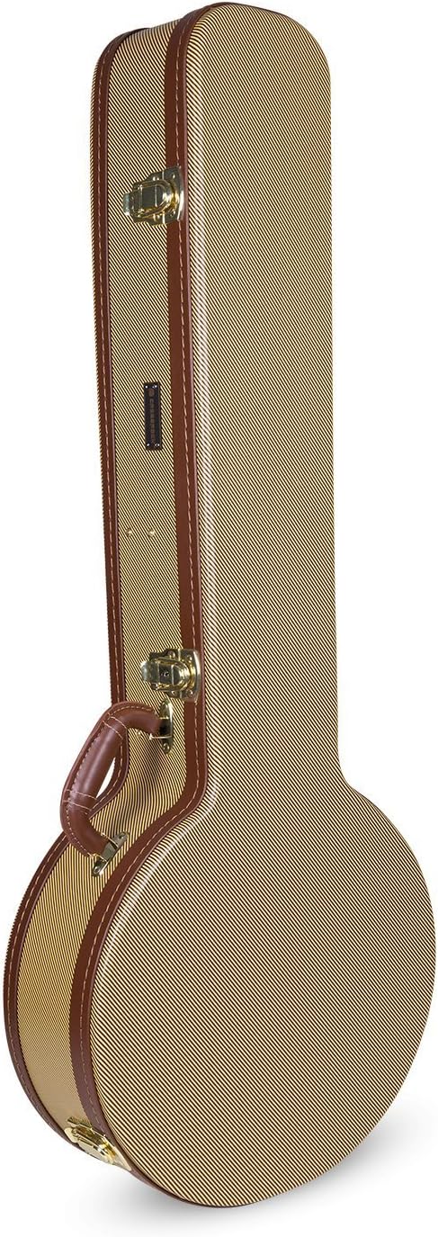 Hardshell Banjo Case for 5 String Resonator in Vintage Tweed