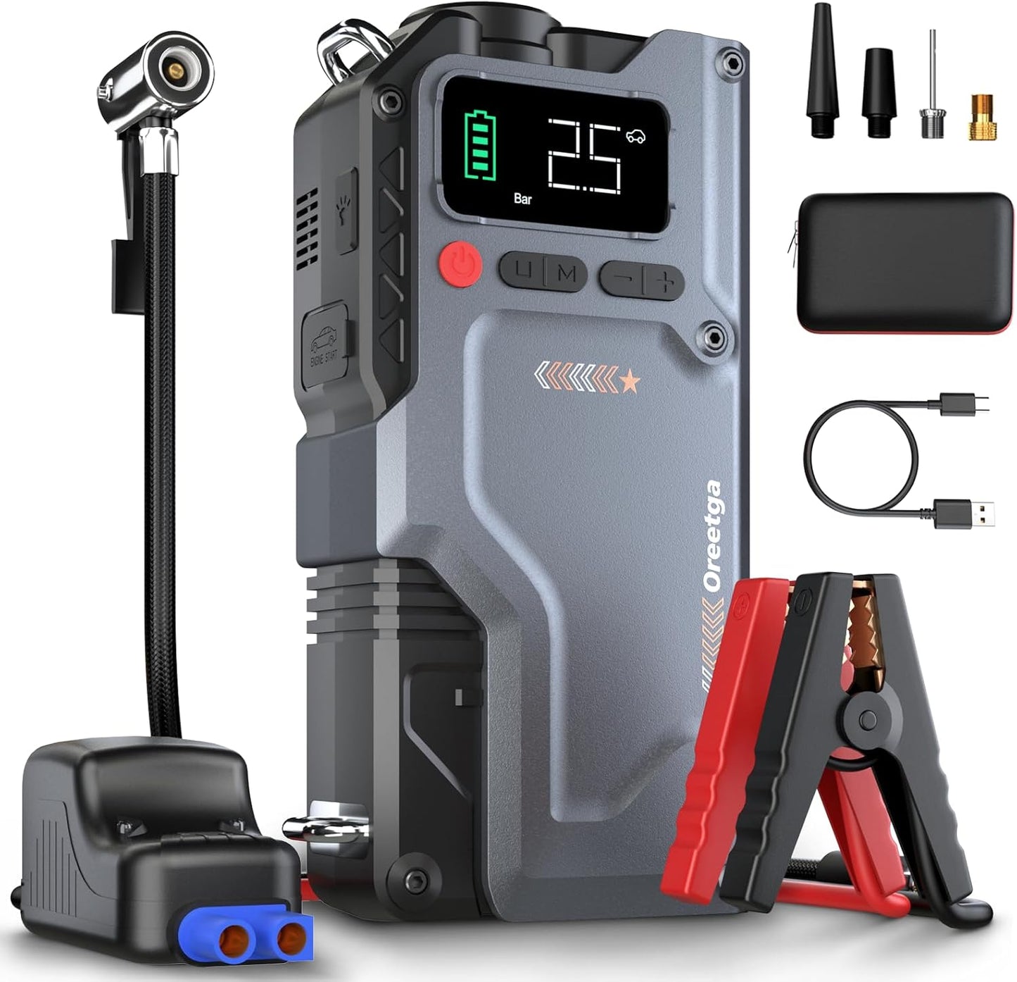 Power Duo: 8000A Jump Starter & Air Compressor