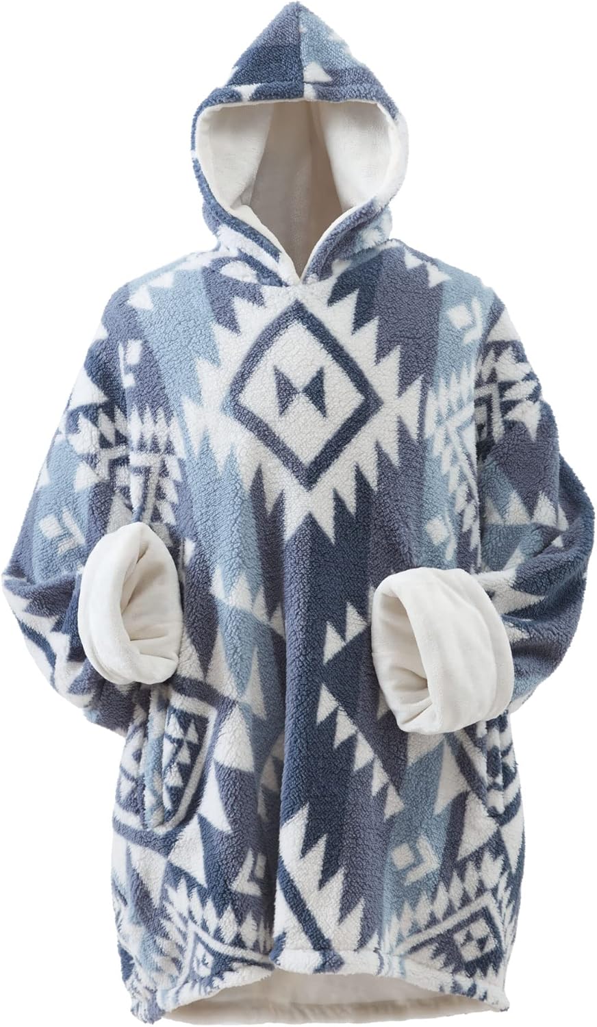 Cathay Home Cozy Blue Hooded Blanket