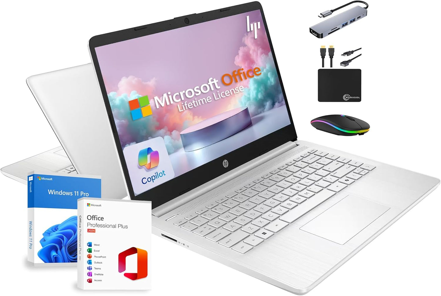 HP 14 Laptop with 16GB RAM and 628GB Storage for Students