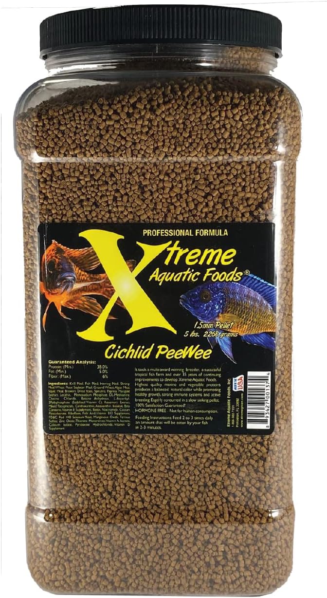 Xtreme Cichlid Peewee Pellets for Optimal Fish Nutrition