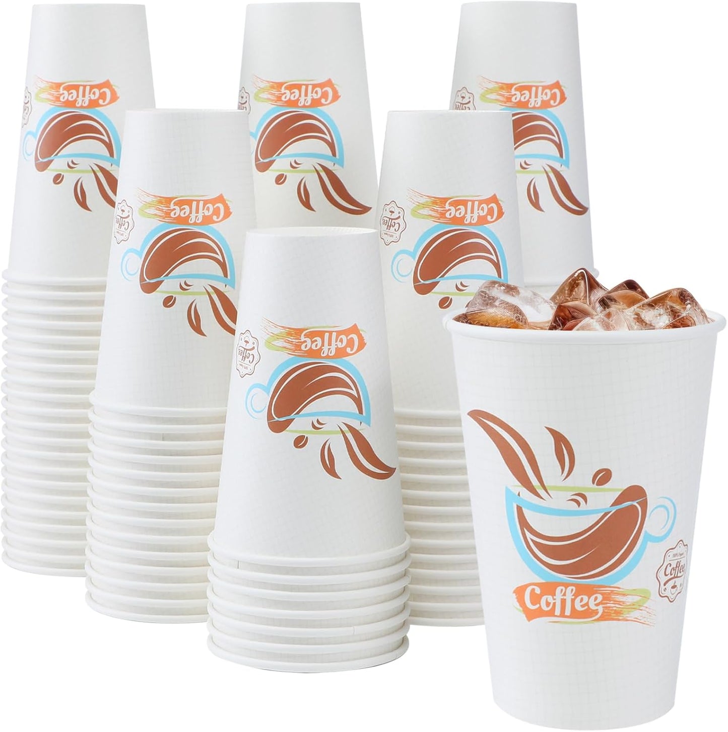 Disposable 16 oz Coffee Cups - Conveniently Bulk Packed
