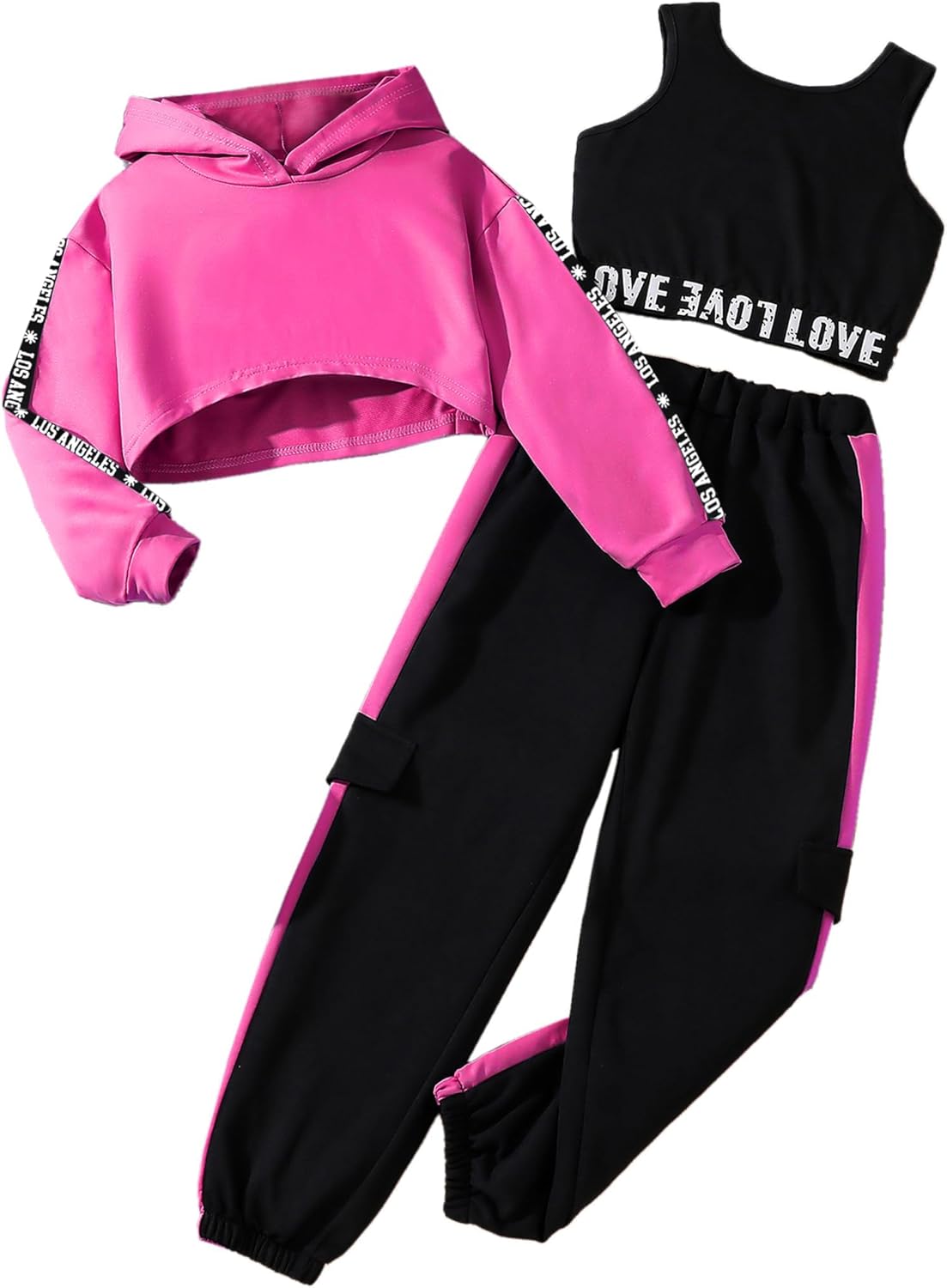 Hilinker Girls Graphic 3 Piece Outfits for Active Lifestyle