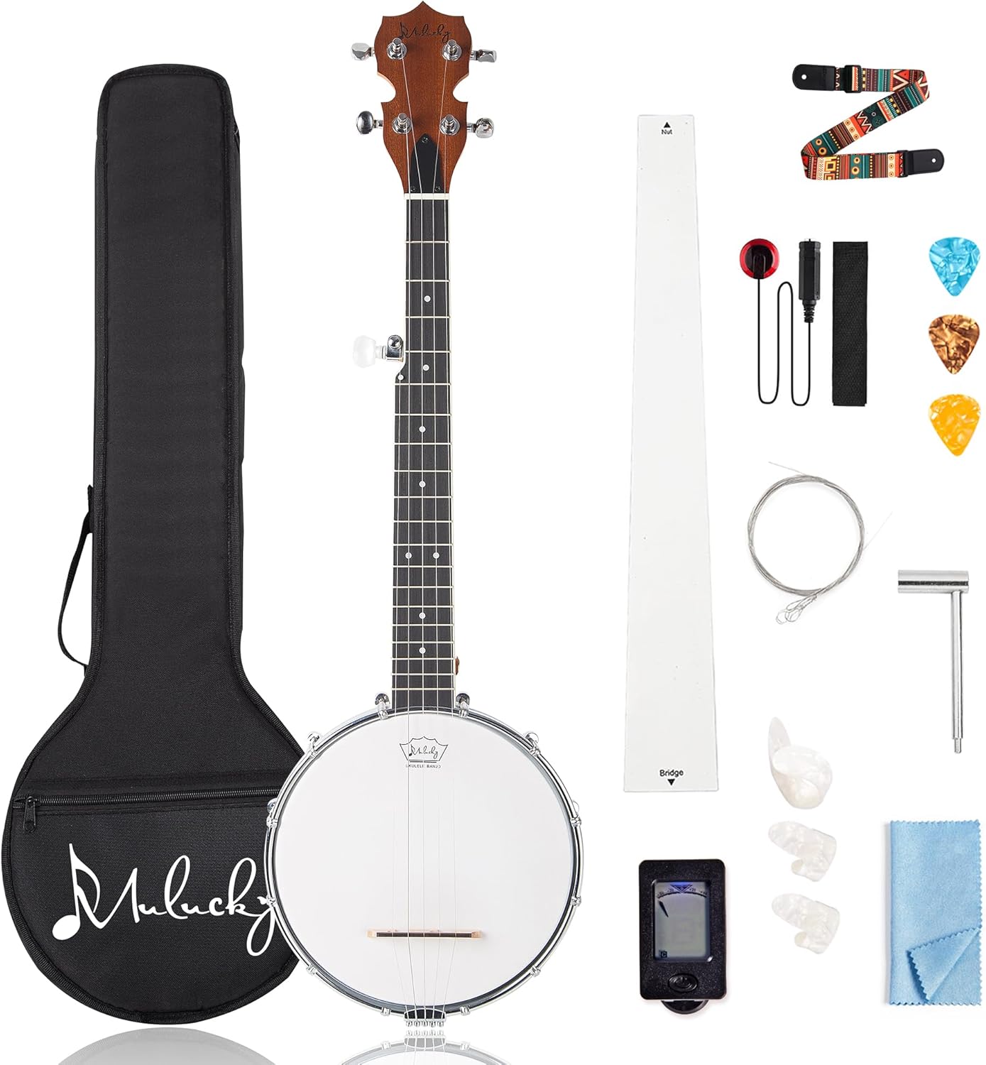 5 String Banjo Mini Travel Kit - Perfect for Beginners and Pros