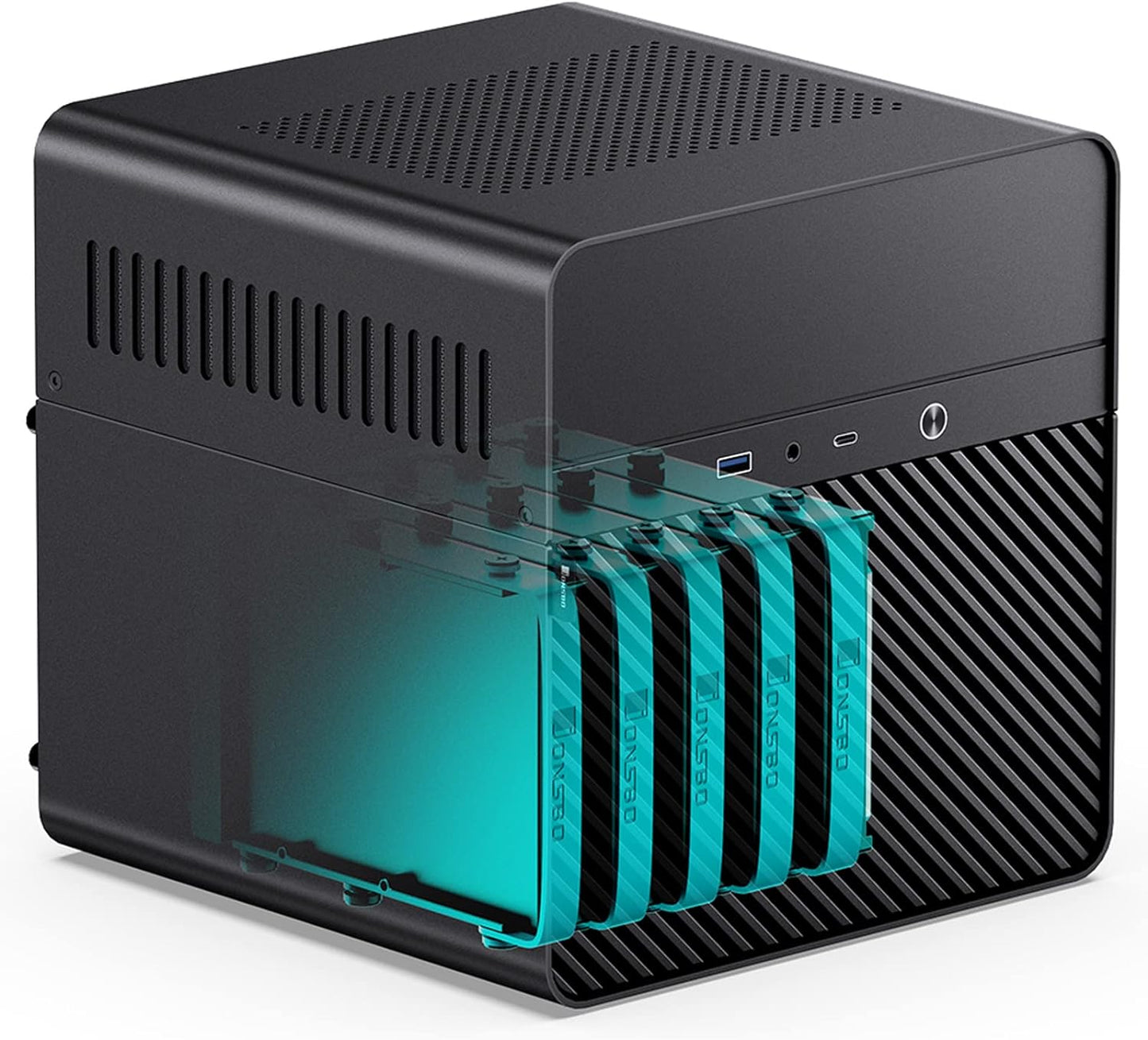 JONSBO N2 Black NAS ITX Case with 5+1 Disk Bays and Fan