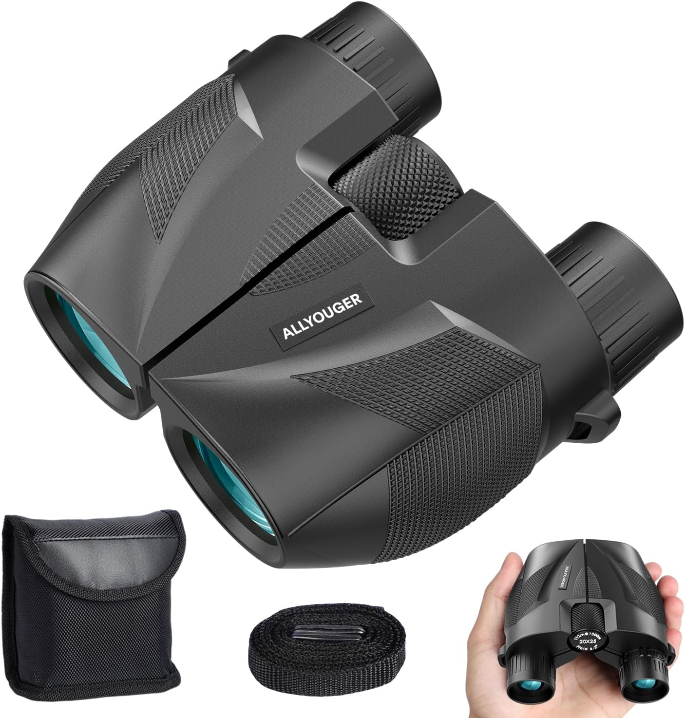 20x25 Compact Binoculars by ALLYOUGER for Outdoor Adventures