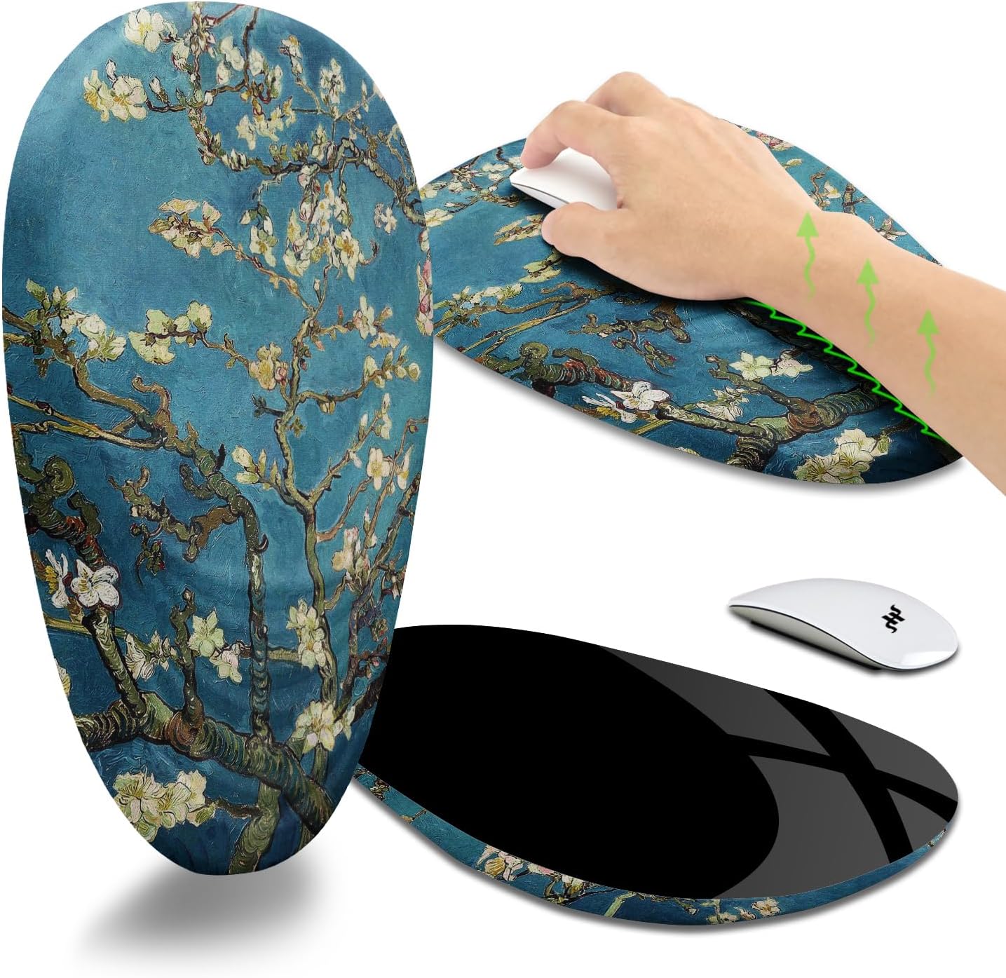 Memory Foam Wrist Support MousePad - Pain Relief