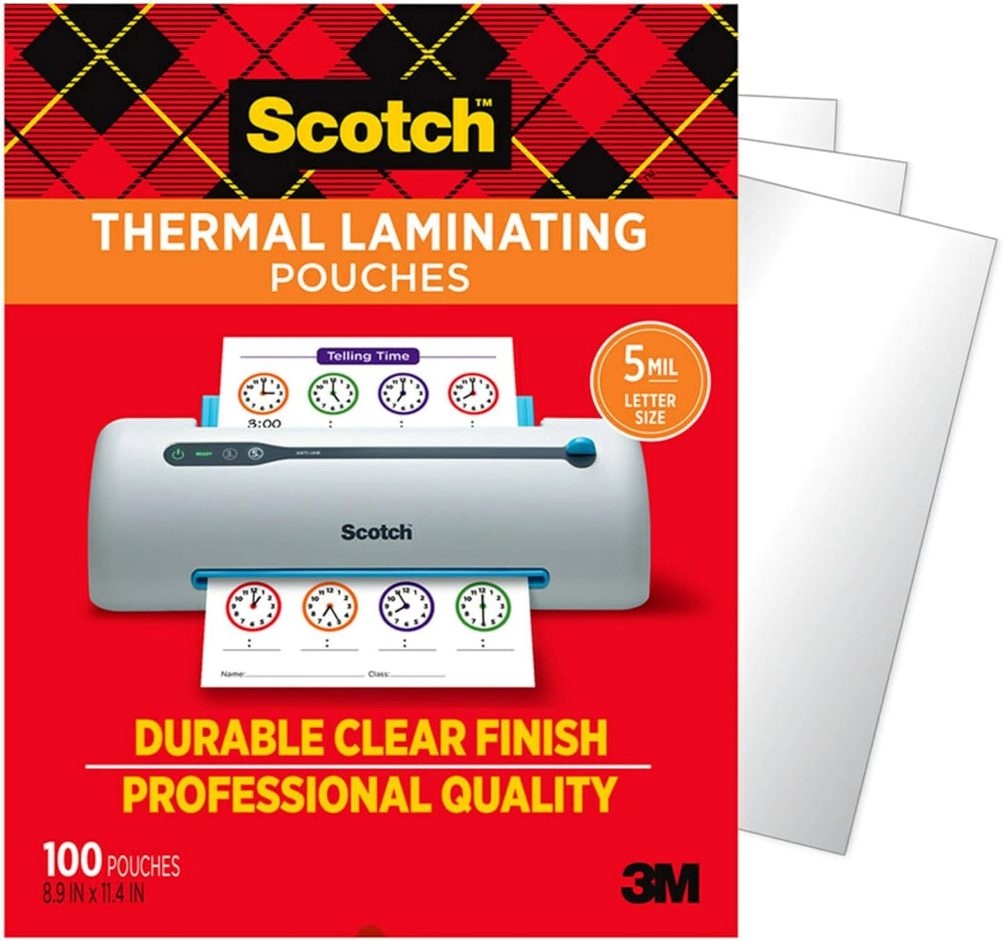 Scotch 5 mil. Thermal Laminating Pouches - Laminate Business Cards, Banners & Essays!