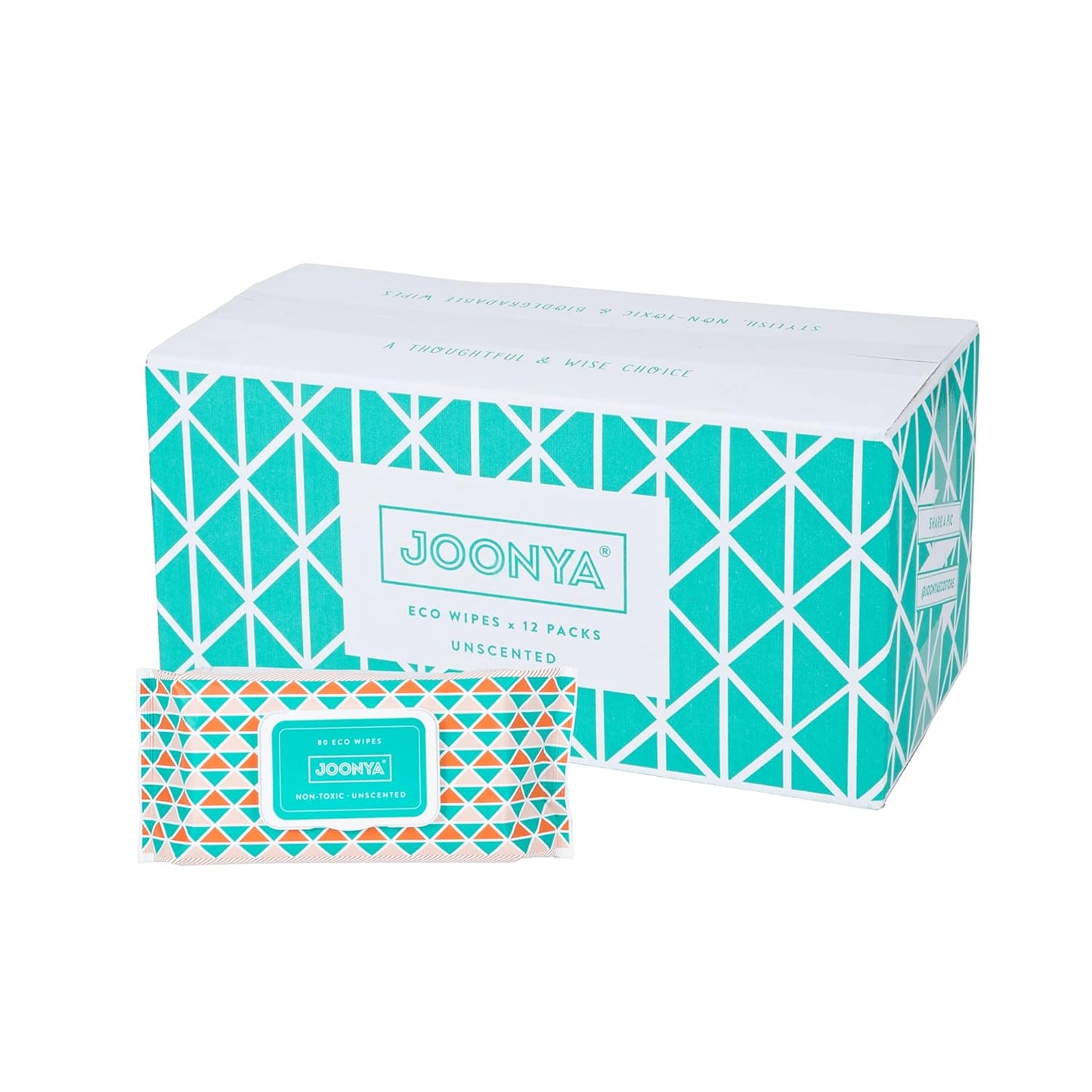 Joonya Non-Toxic Baby Wipes - Gentle, Fragrance-Free Bulk Pack