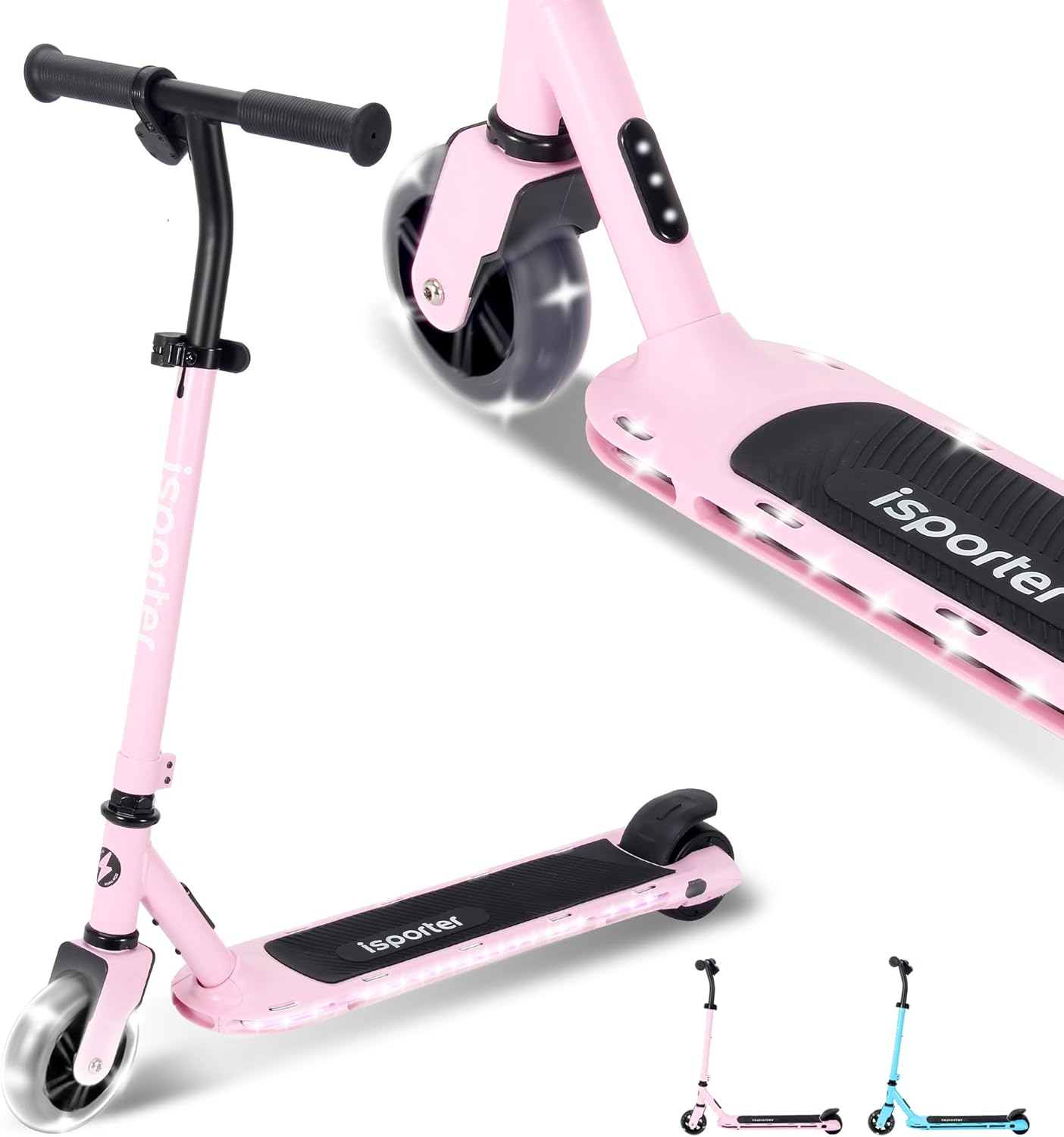 Aero iSporter Kids Electric Scooter with LED Lights and Safety