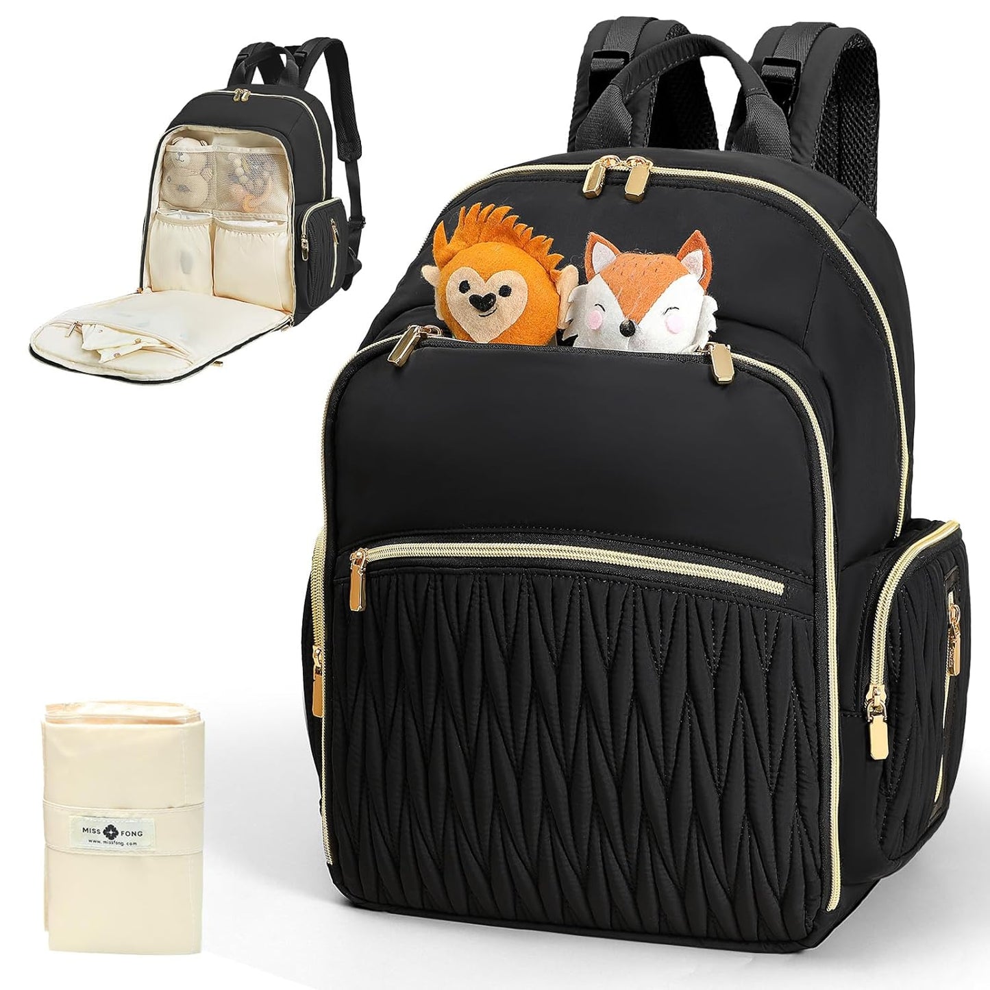 Diaper Bag Backpack with Changing Pad - Stylish & Functional