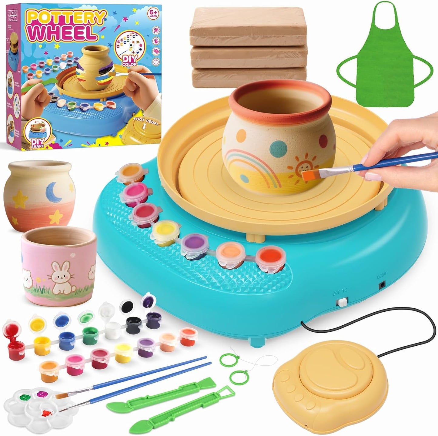TingingYuli Pottery Wheel Kit for Kids - Complete Craft Set