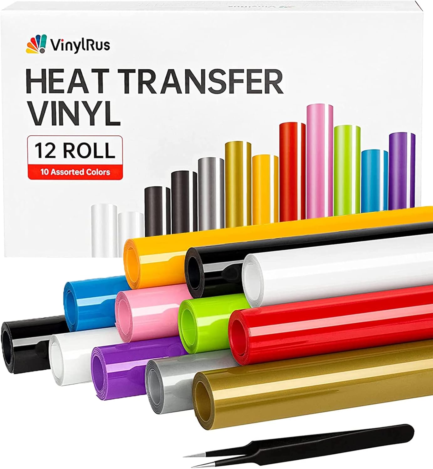 VinylRus Heat Transfer Vinyl Bundle for Easy Custom Designs