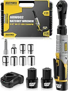 3/8in 12V Extended Cordless Ratchet Wrench for Heavy Duty Work