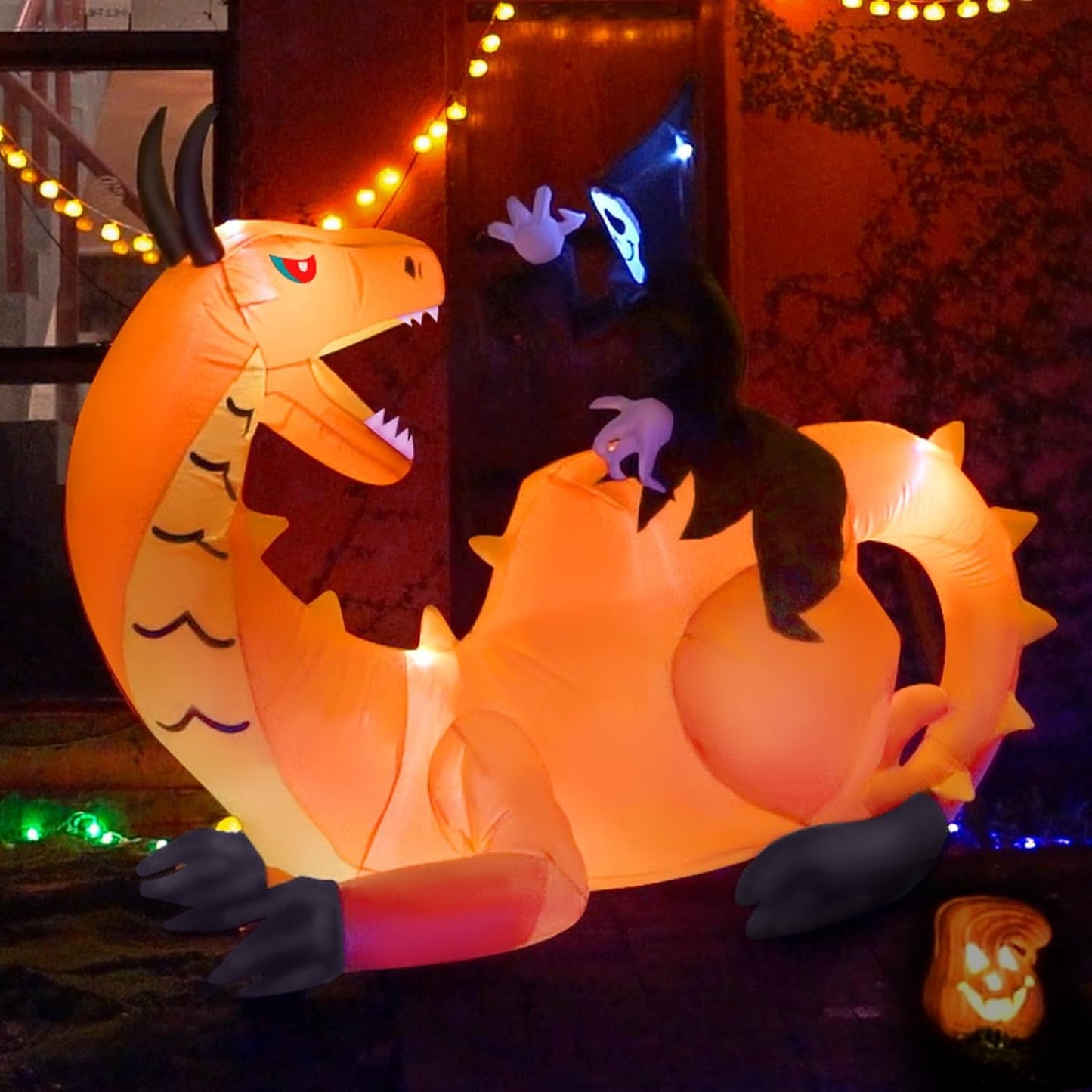 8FT Halloween Inflatables Dinosaur Decoration for Your Yard