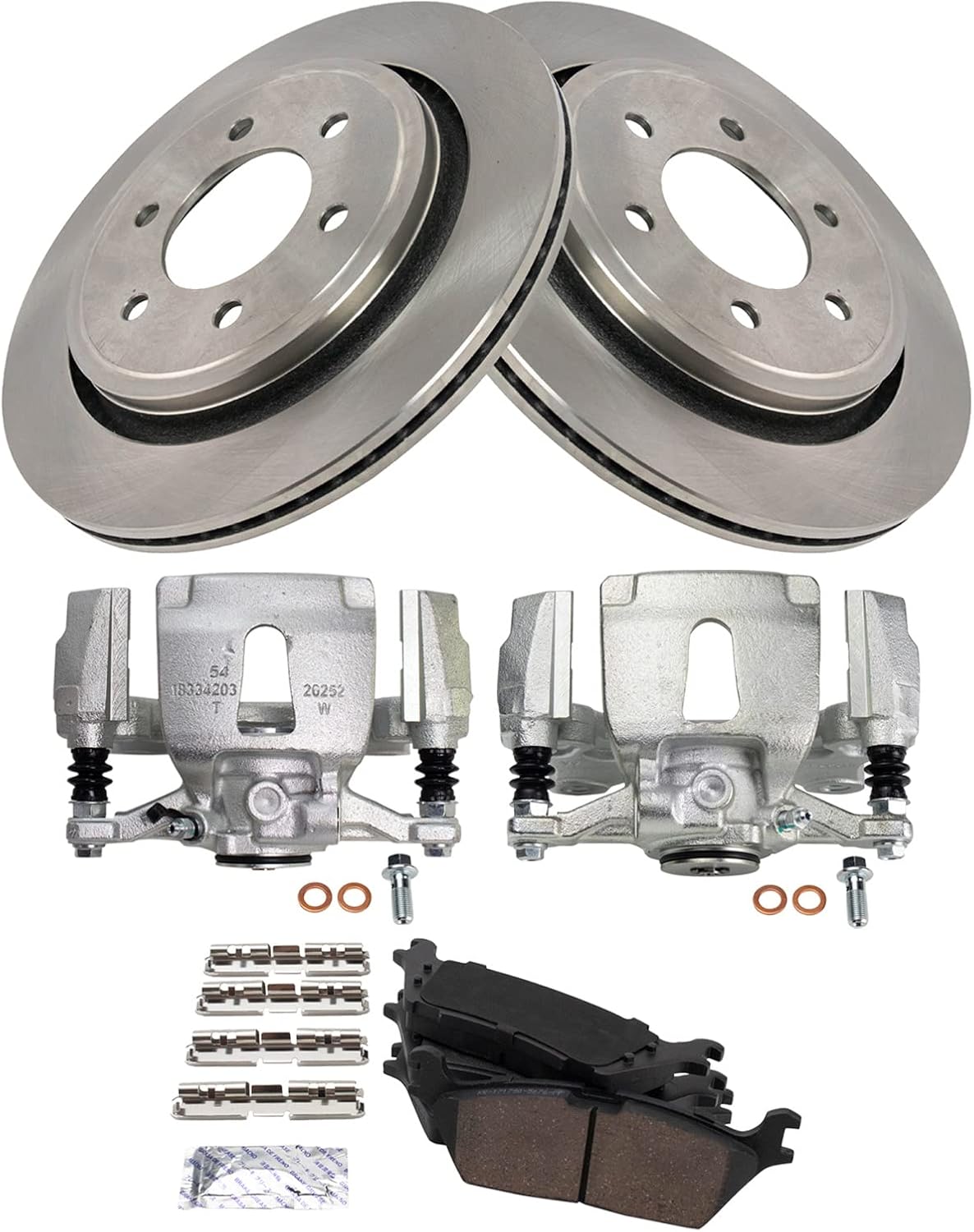 TRQ Rear Brake Pad & Rotor Kit for 2015-2017 Ford F-150