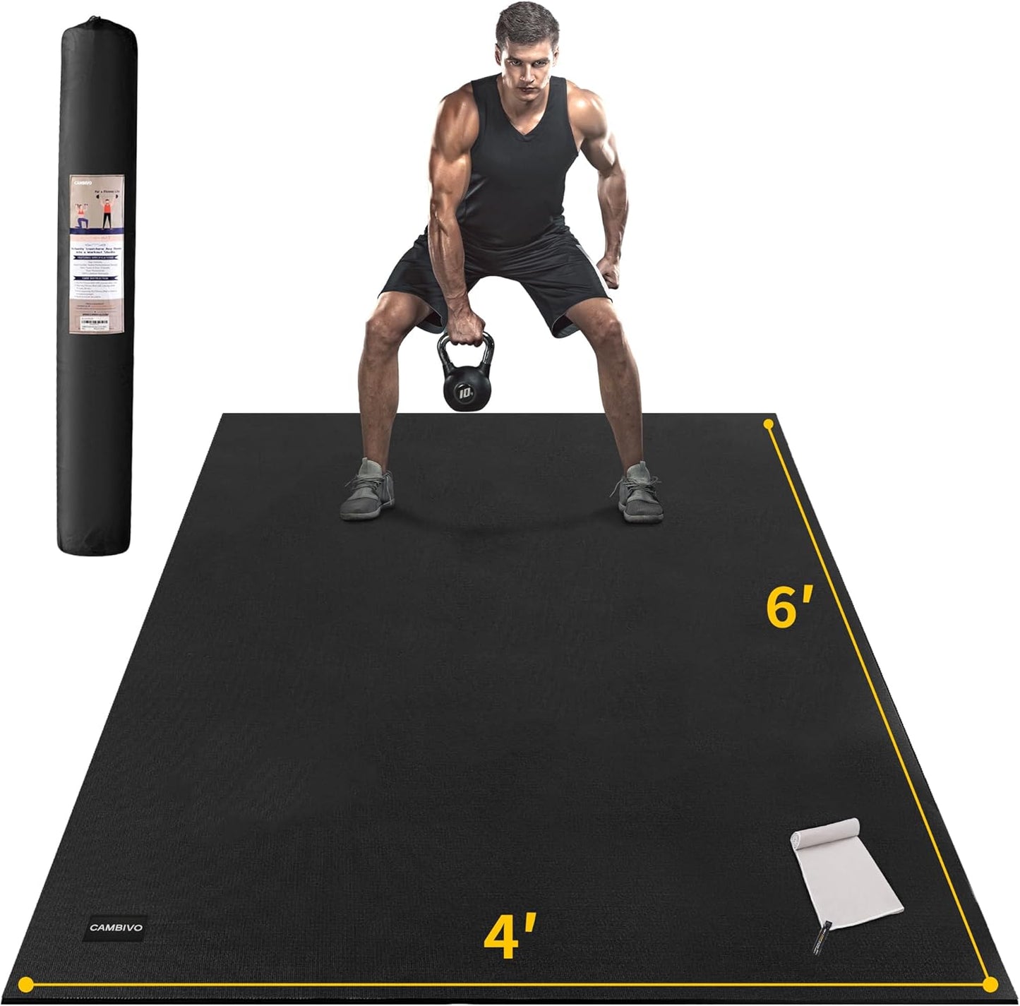 Extra Thick CAMBIVO Exercise Mat for Home Gym