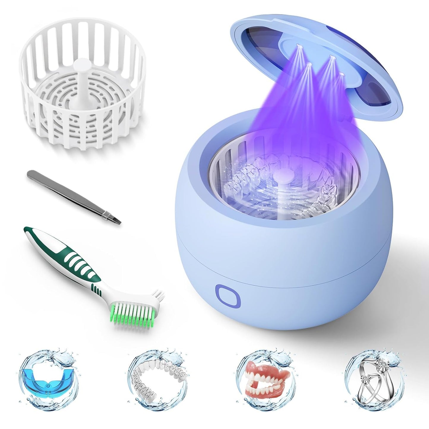 Ultrasonic Retainer Cleaner with 4 Modes for Deep Cleaning