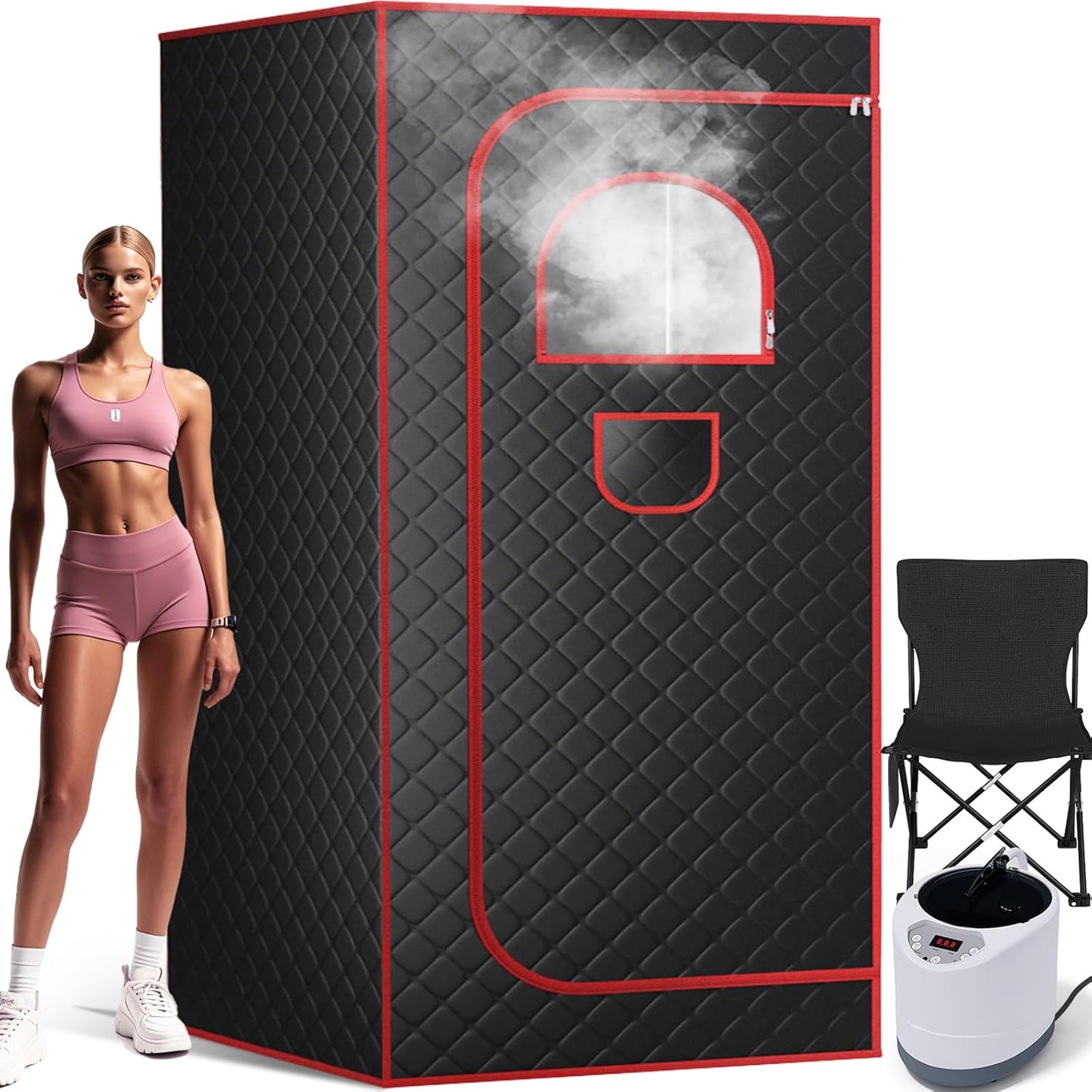 Portable Steam Sauna with 1200W Steamer