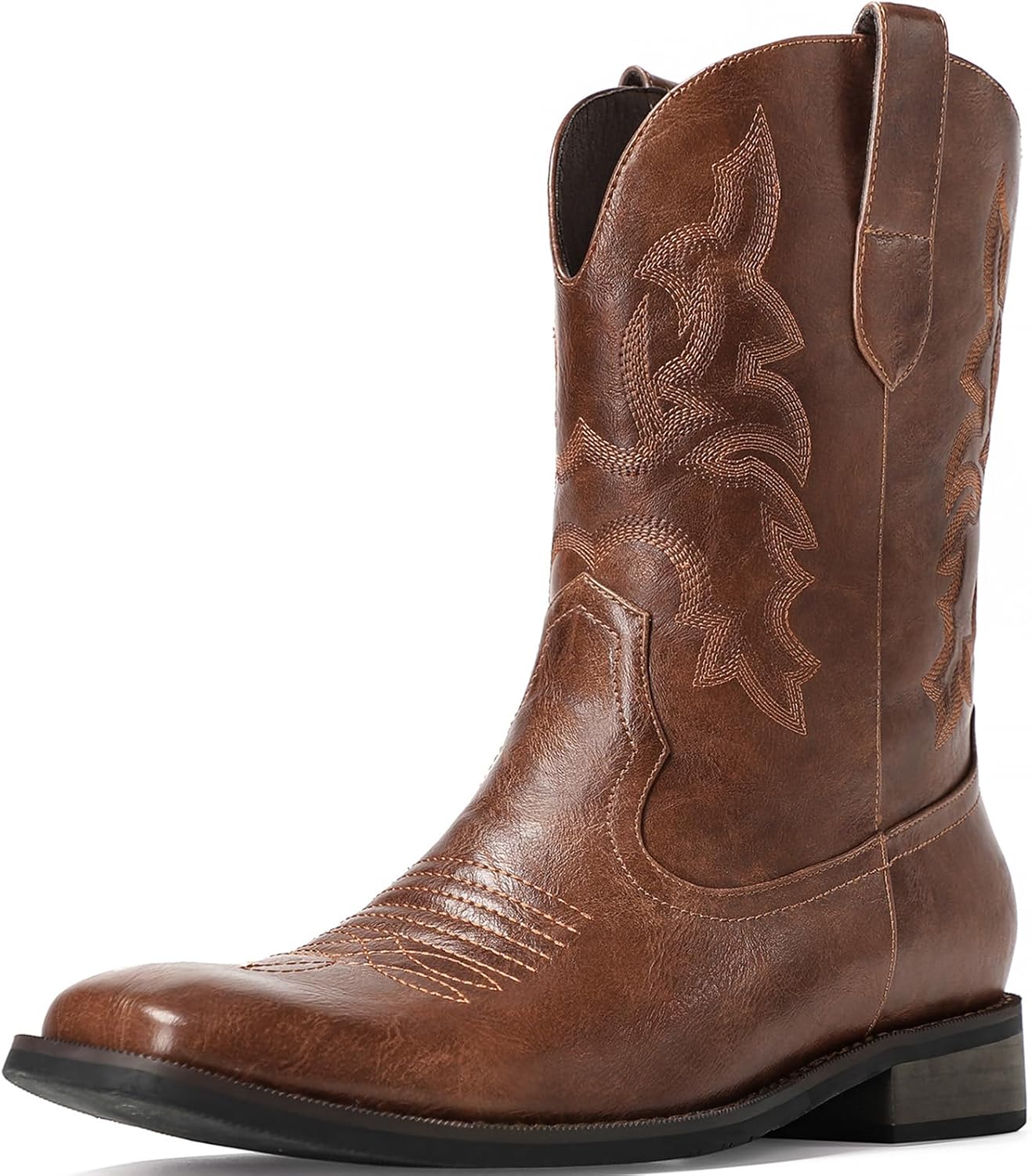 Suokdil Cowboy Boots for Men - Stylish Western Ankle Boots