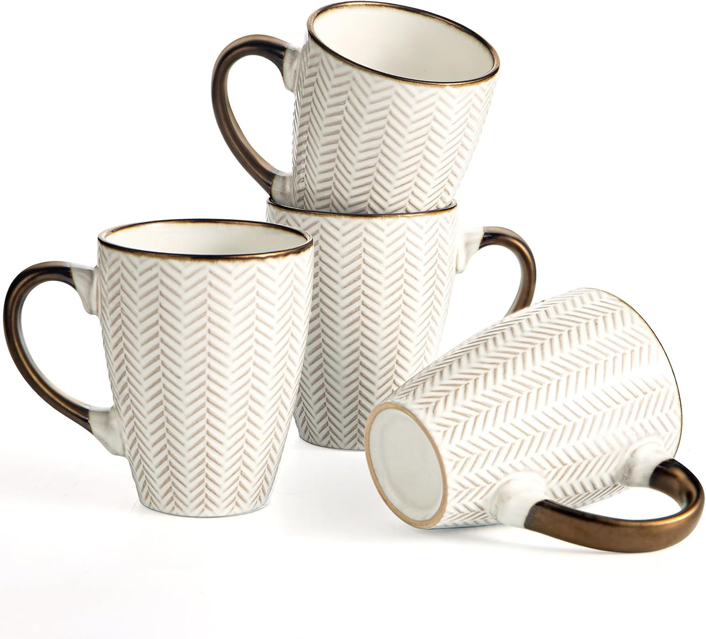 Ceramic Coffee Mug Set - 16 Oz Large Mugs for Every Occasion