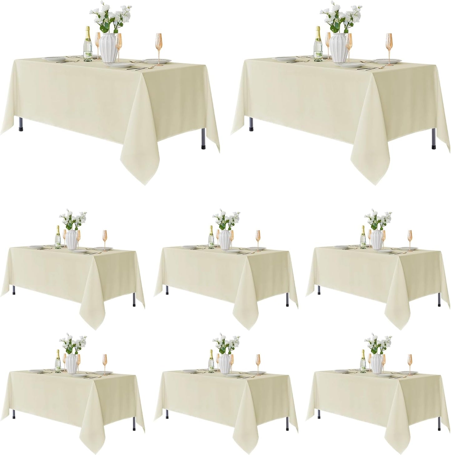 Fitable 8 Pack Table Cloths: Stain Resistant & Elegant Design