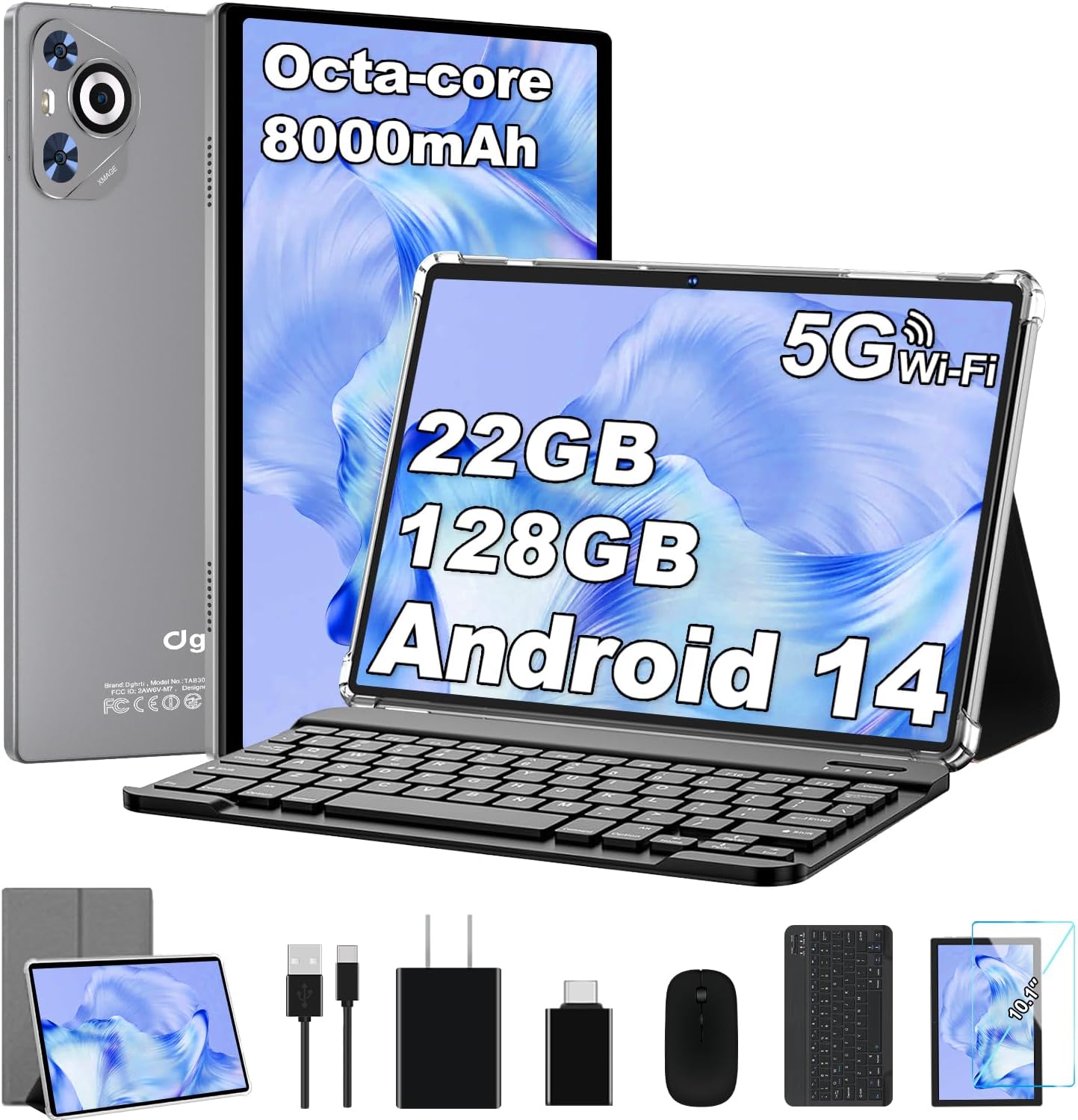 2025 Android 14 Tablet with 22GB RAM and 128GB ROM for All