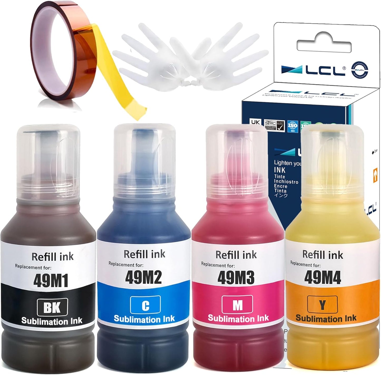 Vivid Colors! T49M Autofill Sublimation Ink 4-Pack