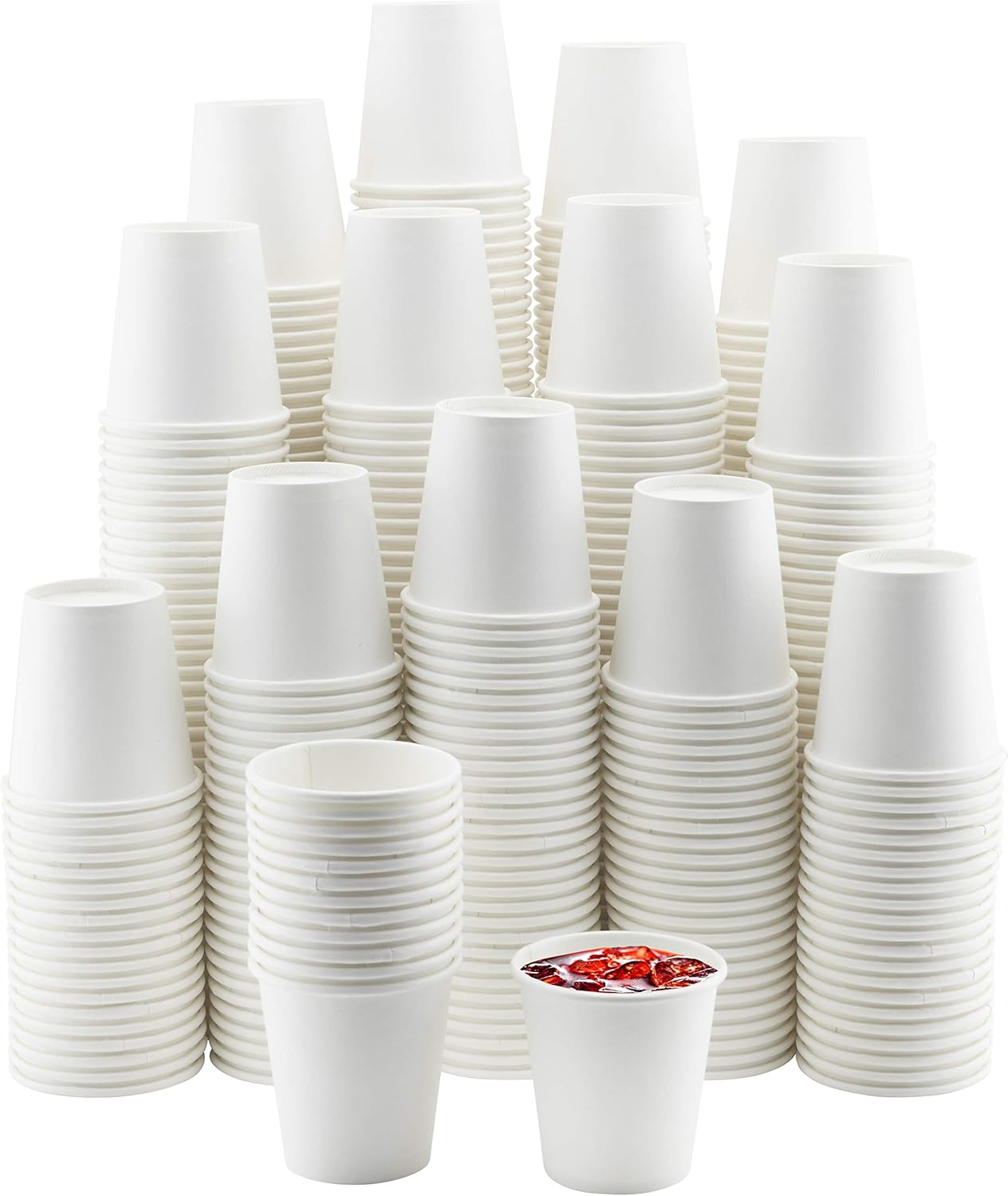 NYHI 500 Pack 6 oz White Disposable Coffee Cups - Hot & Cold Beverages