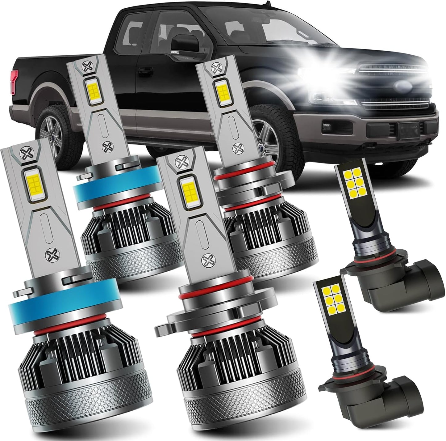 AWALITED High Low Beam Fog Lights Bulbs Combo for Ford F150