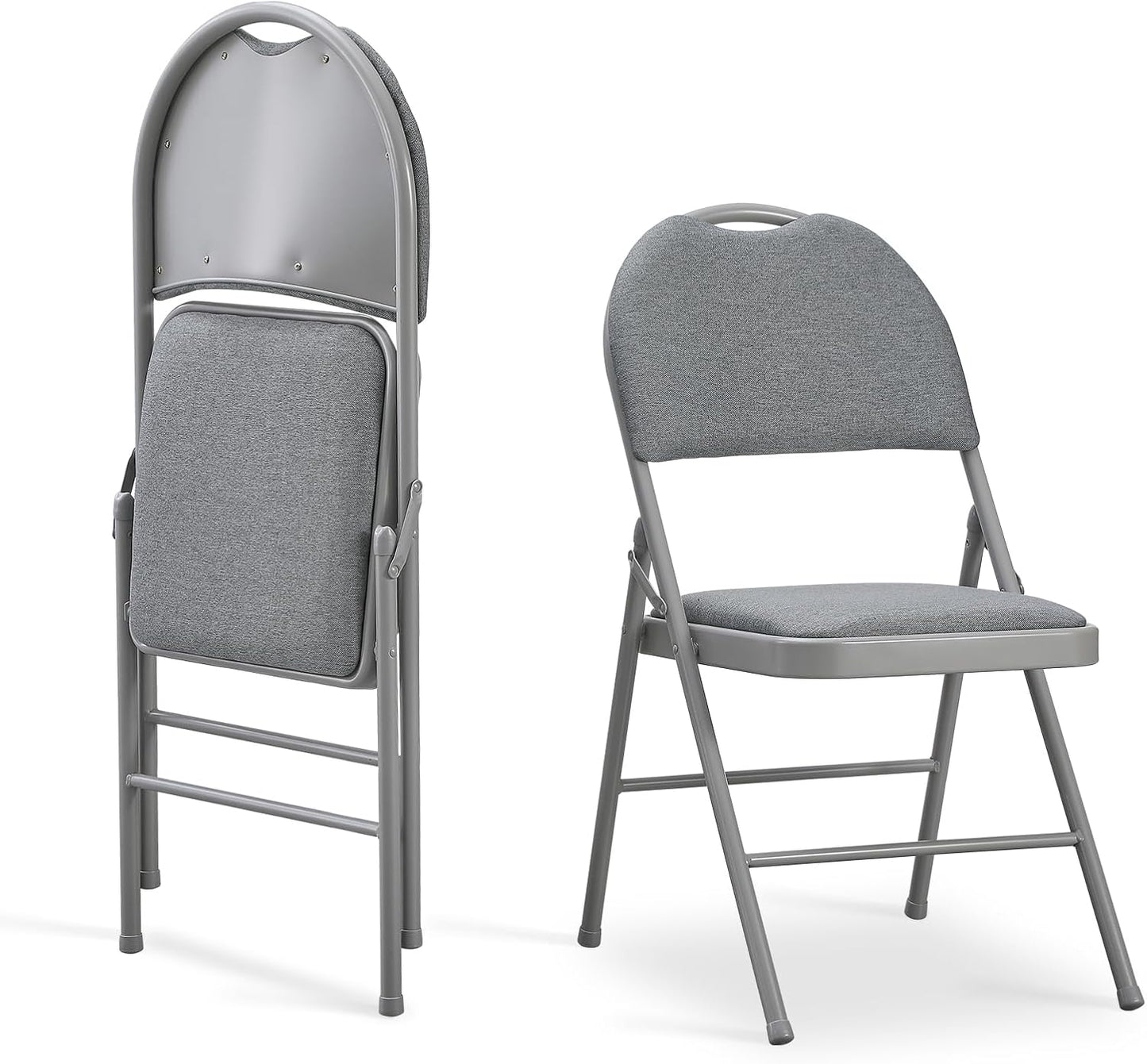 Comfortable High Back Folding Chairs Set - Easy Carry Handles