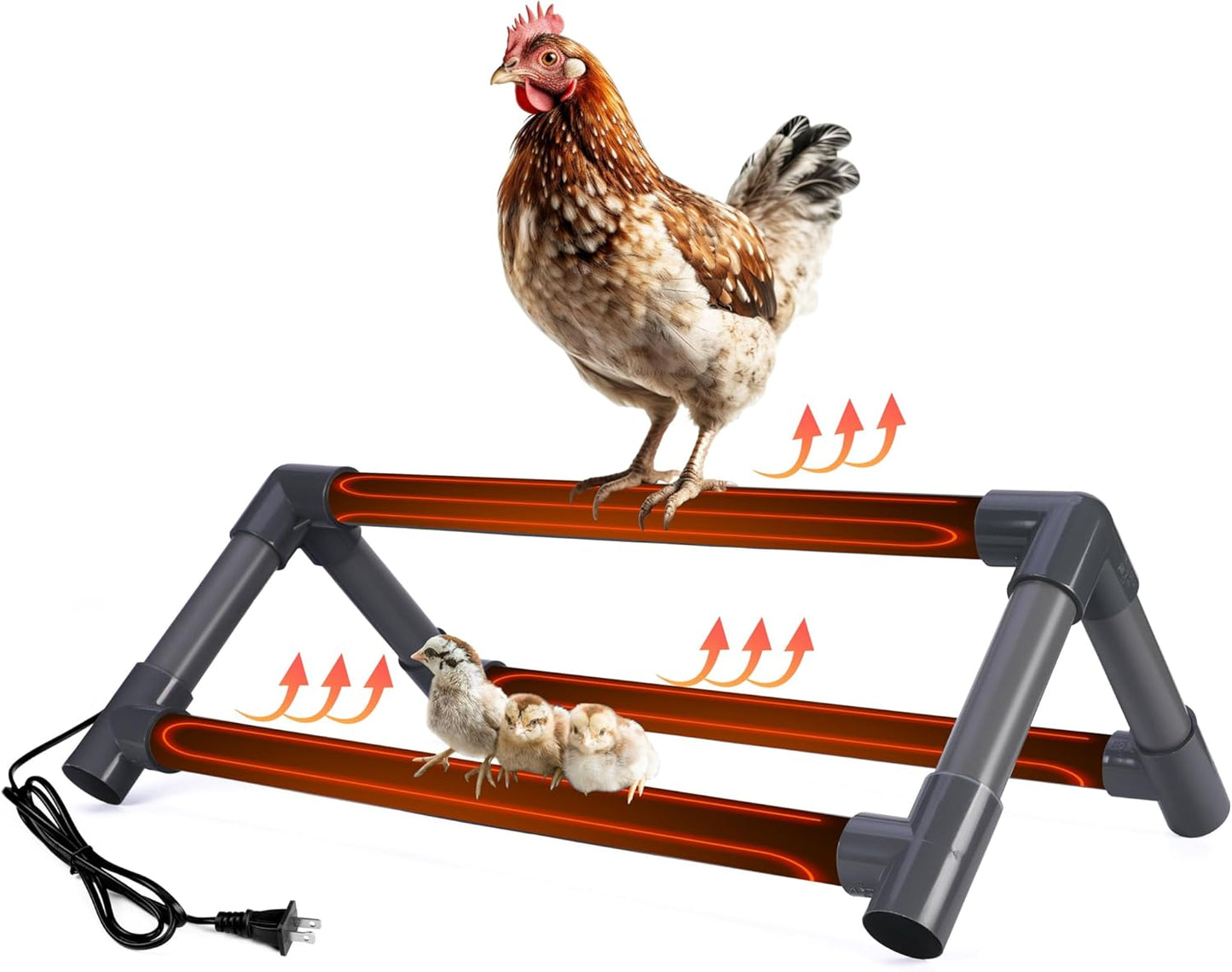Winter-Proof Heated Chicken Perch by H&G Lifestyles