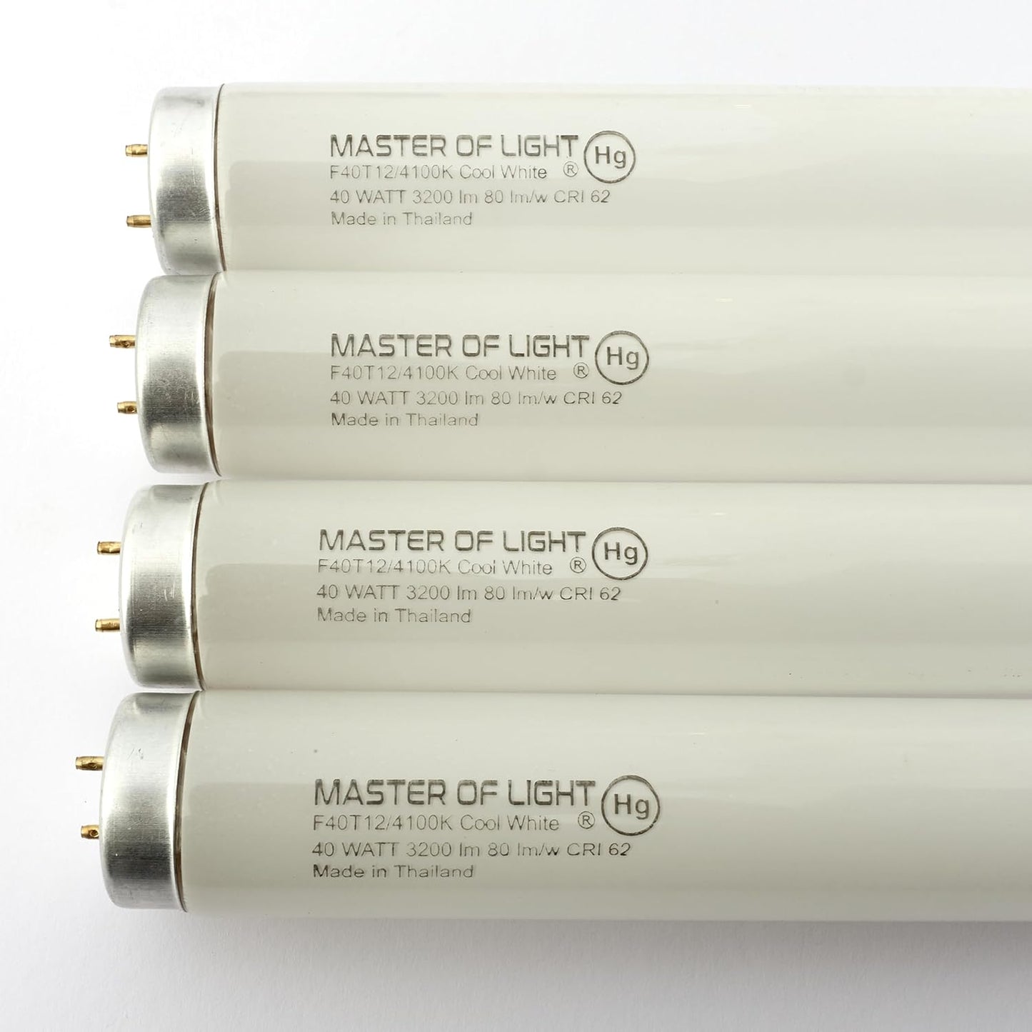 F40CW 4 Pack 4ft Fluorescent Tube Light Bulb 40W Cool White