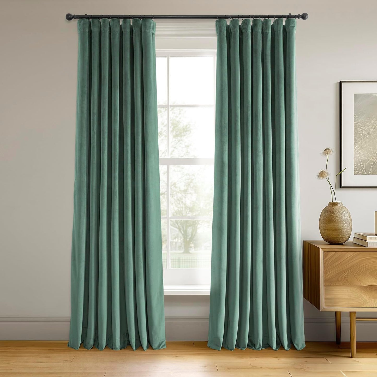 HPD Half Price Drapes Velvet Thermal Blackout Curtains 108 in