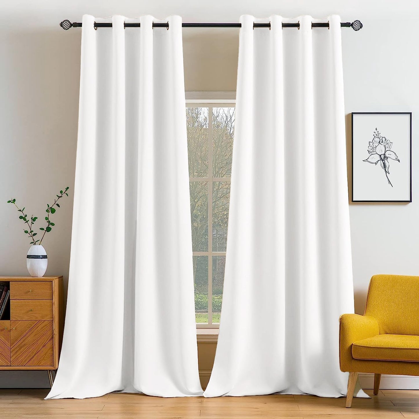 MIULEE Blackout Curtains 96 Inches Long for Room Darkening