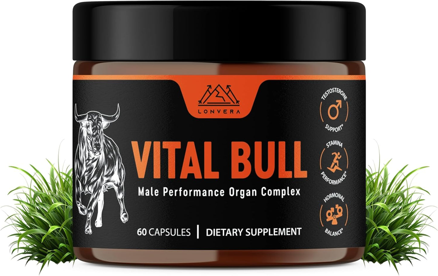 Vital Bull Beef Organ Supplement for Men with Grass Fed Liver