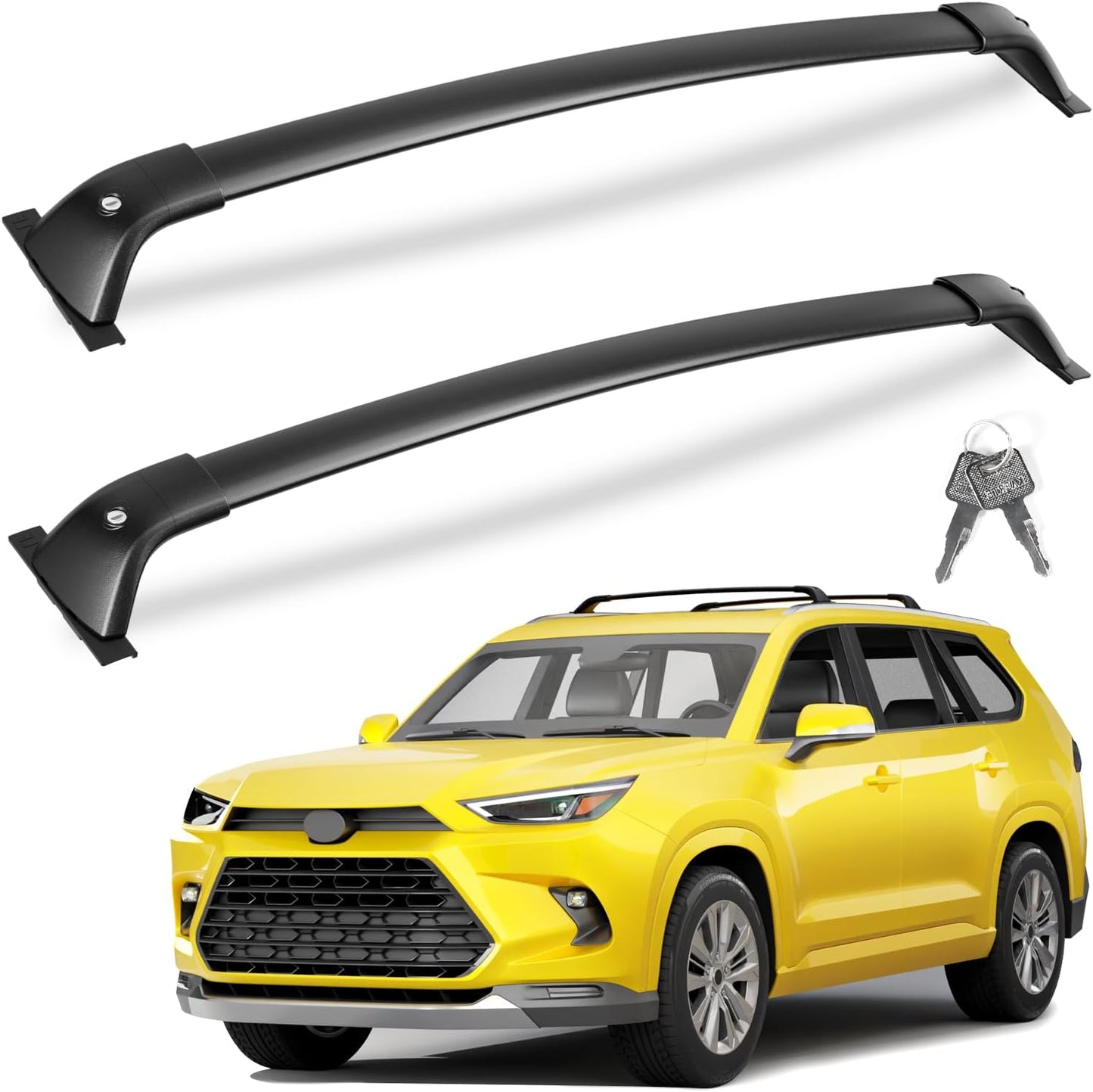 KINGGERI Lockable Roof Rack Cross Bars for Toyota Grand Highlander