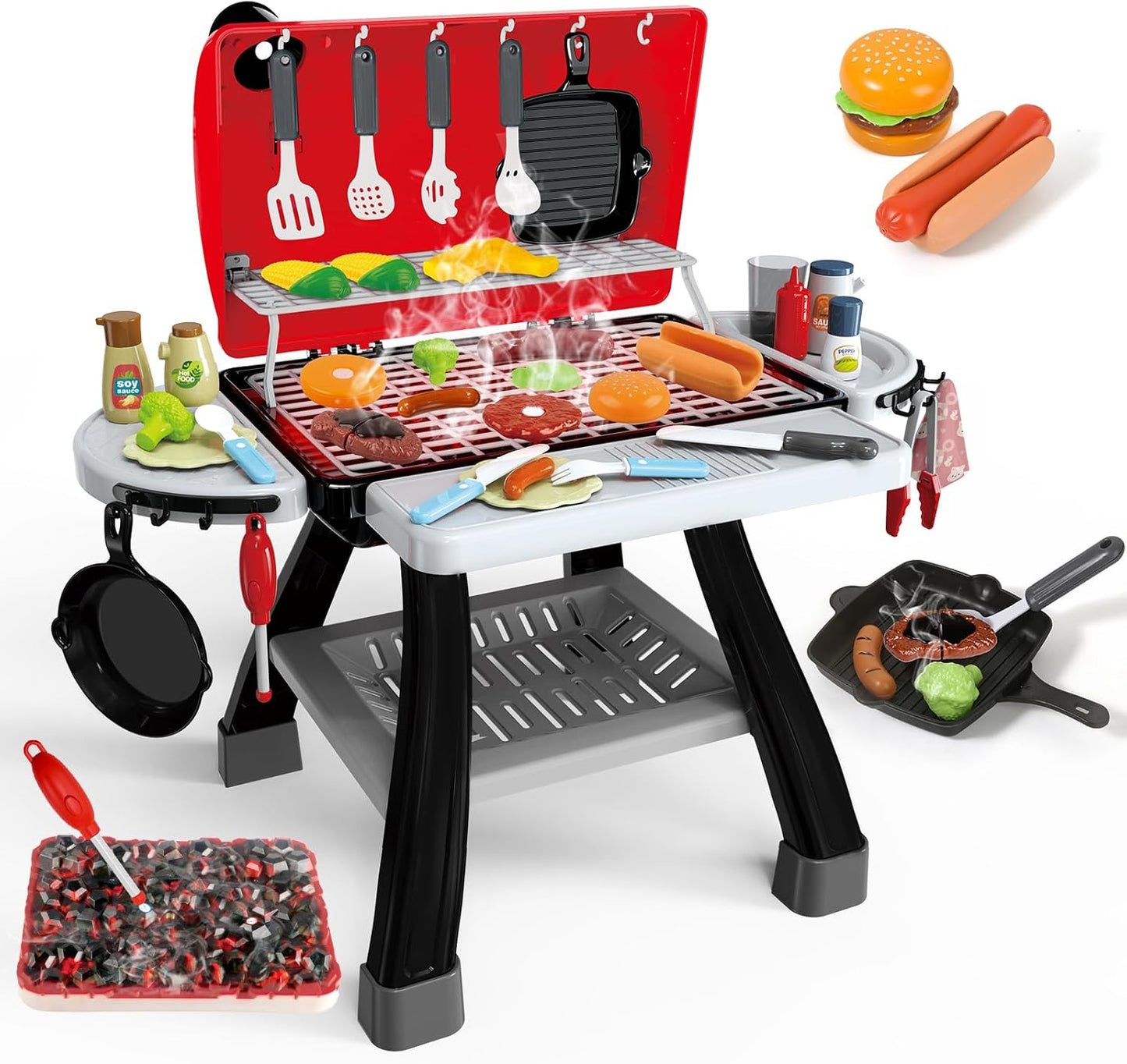 35pcs Kitchen Toy Set for Kids - Interactive BBQ Grill Playset