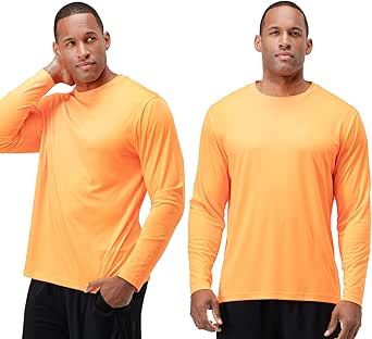 DEVOPS Men's UPF 50+ Sun Protection Long Sleeve T-Shirts