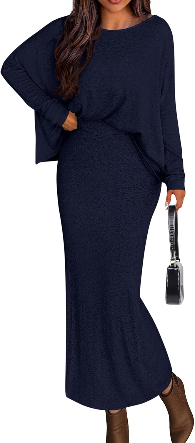 PRETTYGARDEN Women's Fall Two Piece Matching Skirt Sets