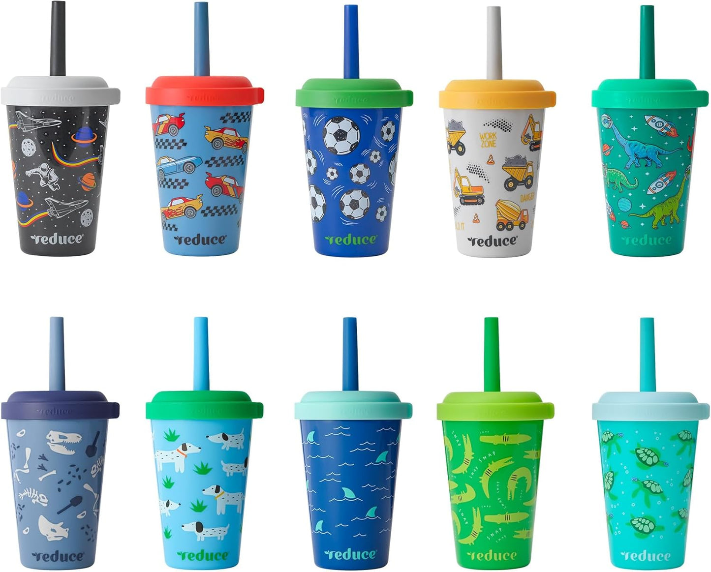 REUSE GoGo's Kids Portable Tumbler Cups with Lids and Straws
