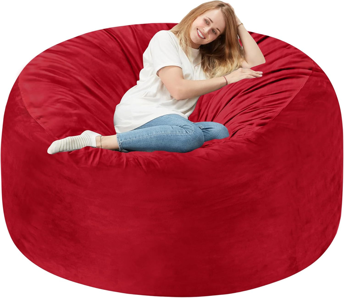 Homguava 5FT Bean Bag Chair with Memory Foam for Comfort