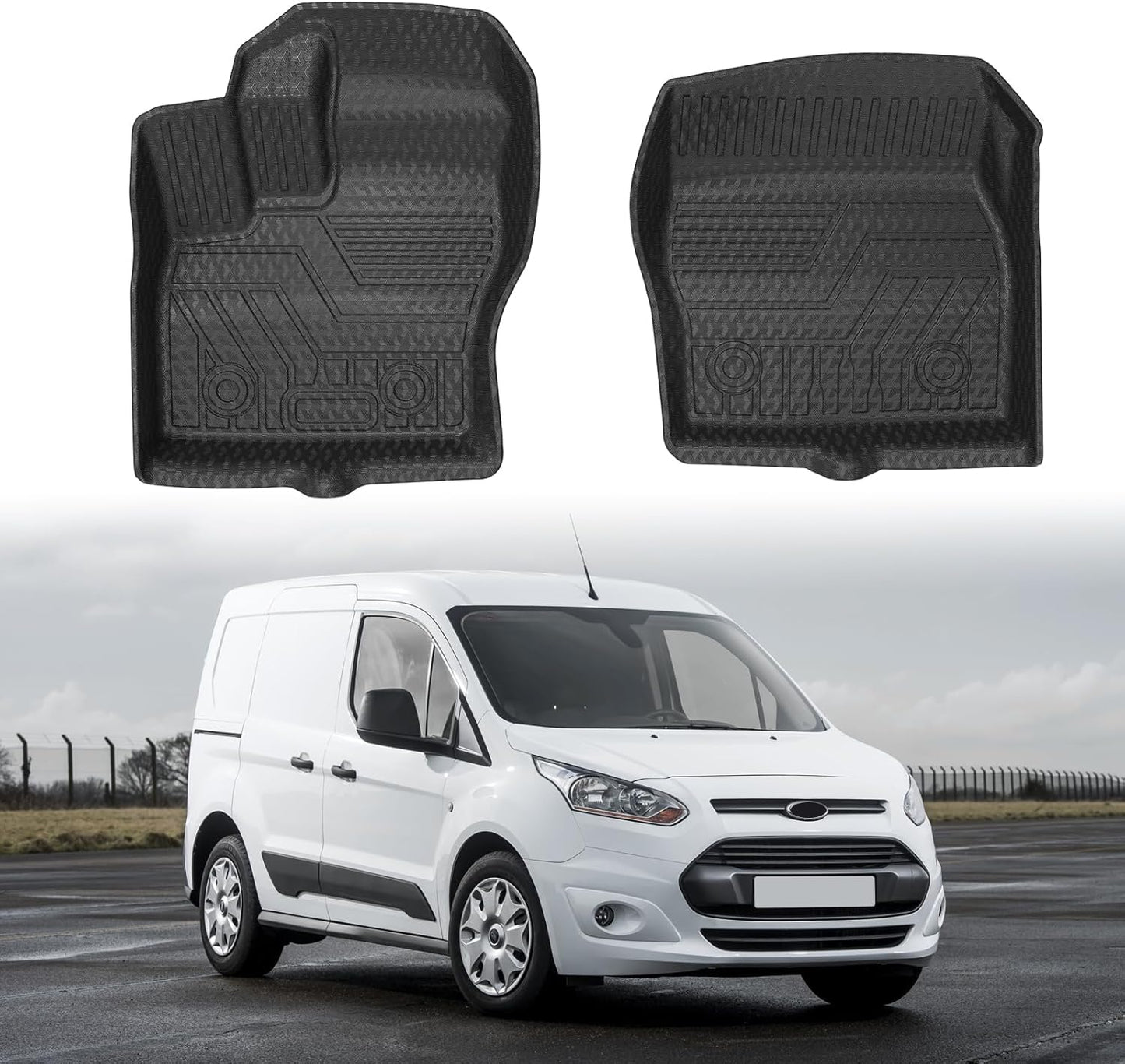 Custom Fit Front Floor Mats for 2014-2021 Ford Transit Connect