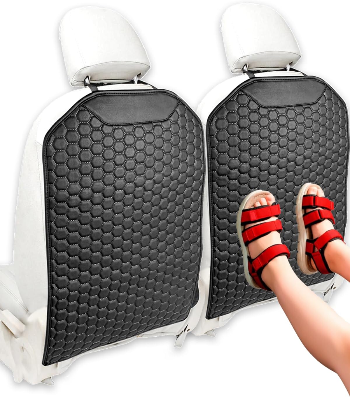 Owleys Kick Mat Back Seat Protector for Kids - Durable & Safe